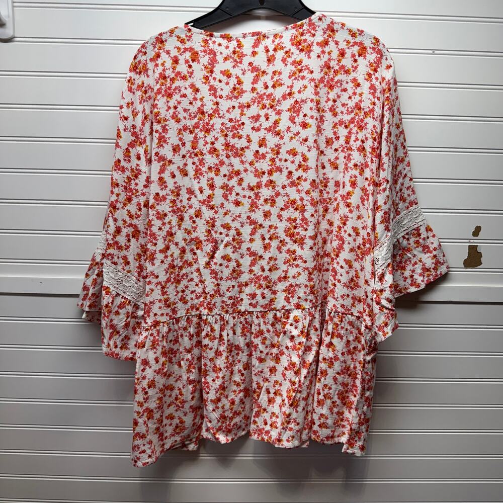 Maurice’s Floral Boho Deep V-neck Faux Tie Front Blouse/Top Size XXL - Picture 2 of 11